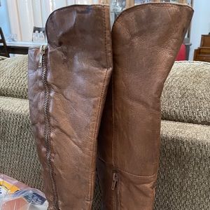 Steve Madden High Boots- distressed leather